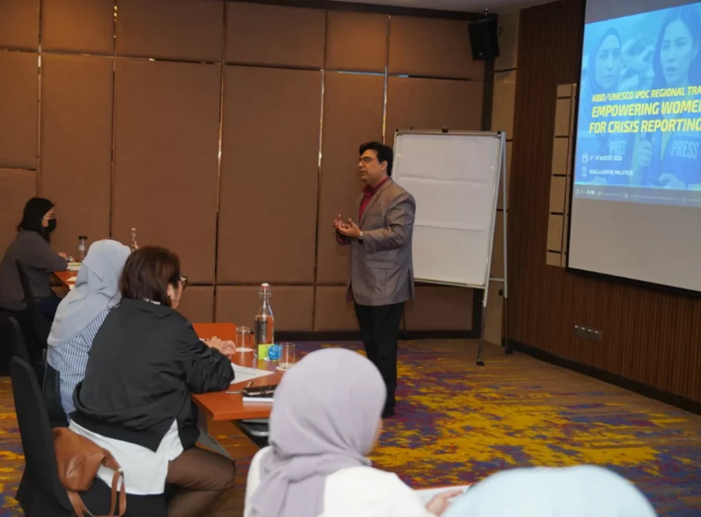 Nabeel Tirmazi on Empowerring Women Journalists on Crisis Reporting, and AIBD/UNESCO IPDC Project in Malaysia.